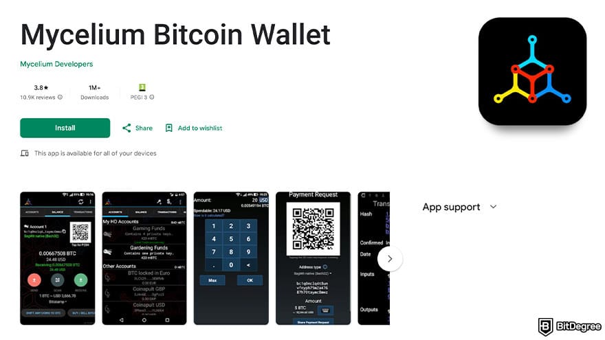 Best cryptocurrency wallet: Mycelium Bitcoin wallet on Google Play store. Best cryptocurrency wallet: Mycelium Bitcoin wallet on Google Play store.