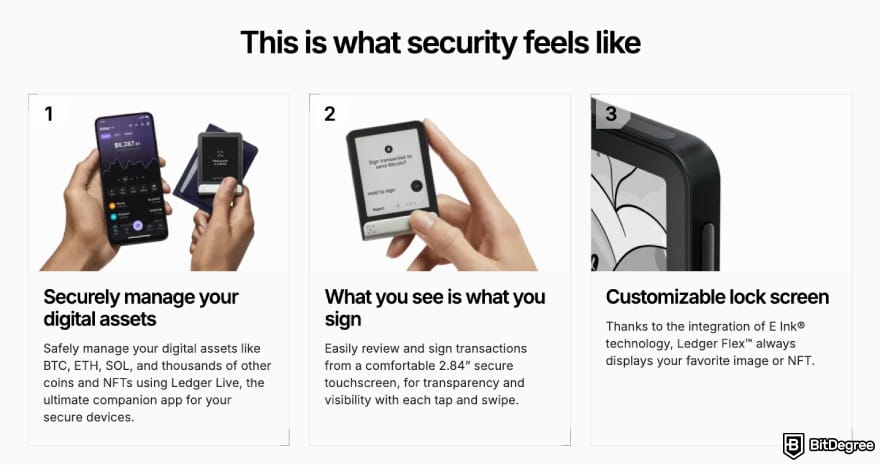 Best hardware wallet: Ledger Flex. Best hardware wallet: Ledger Flex.
