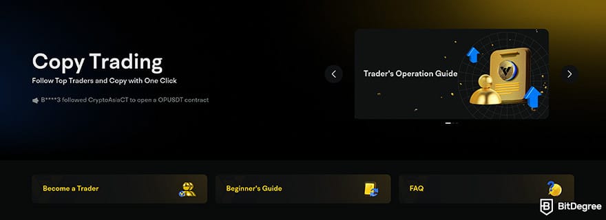 BYDFi review: copy trading.