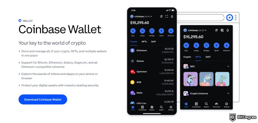Coinbase review: Coinbase Wallet.