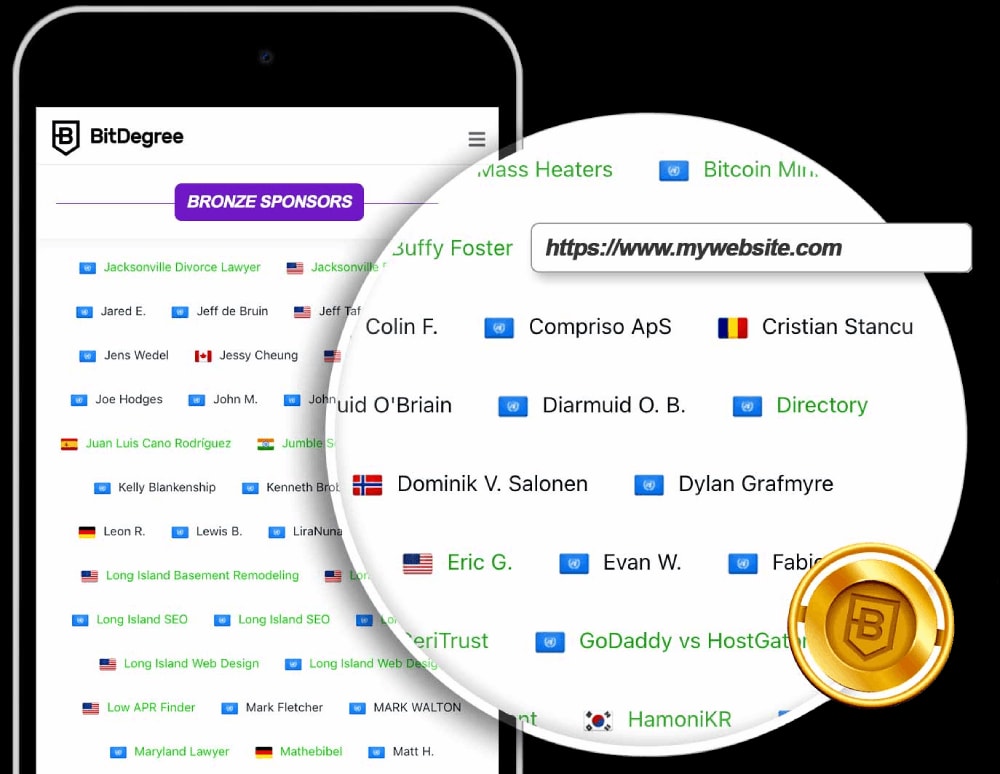 Sponsor List With Your URL