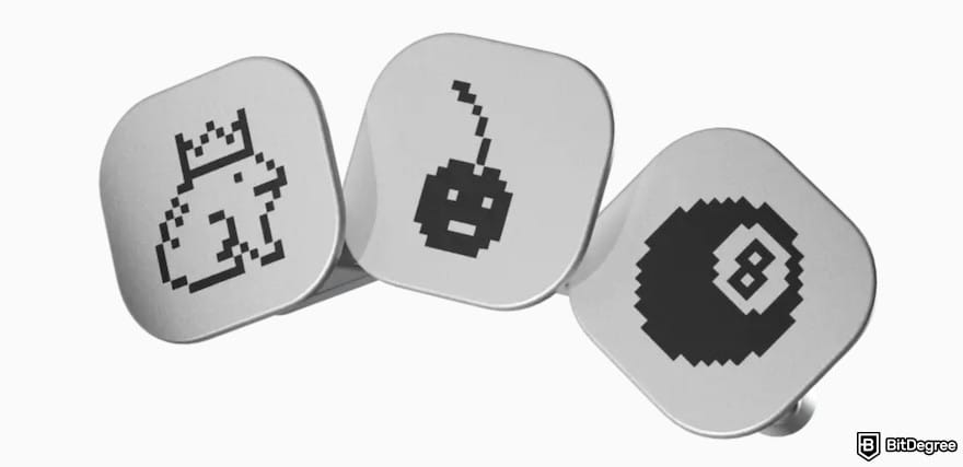 Hardware crypto wallet: Ledger Nano Gen 5's badges. Hardware crypto wallet: Ledger Nano Gen 5's badges.