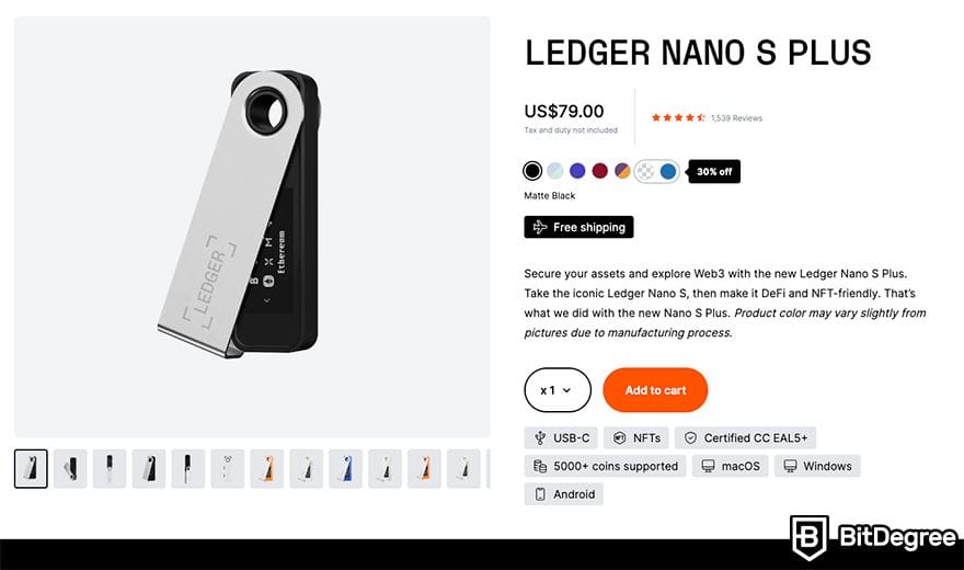 Hardware crypto wallet: Ledger Nano S Plus. Hardware crypto wallet: Ledger Nano S Plus.