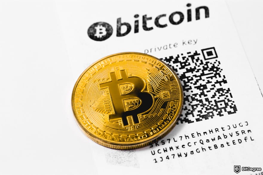 Hardware crypto wallet: an example of a paper Bitcoin wallet. Hardware crypto wallet: an example of a paper Bitcoin wallet.