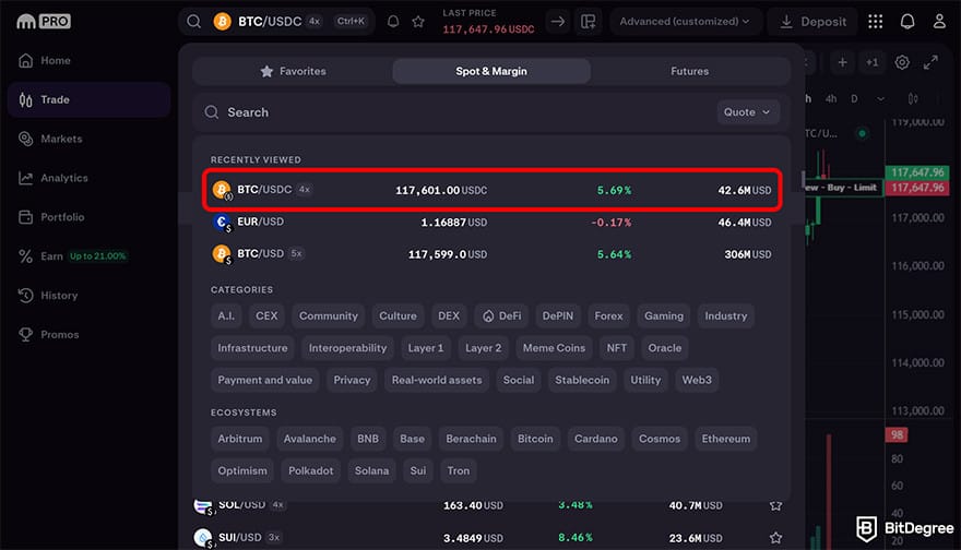 Kraken review: pick the trading pair. Kraken review: pick the trading pair.