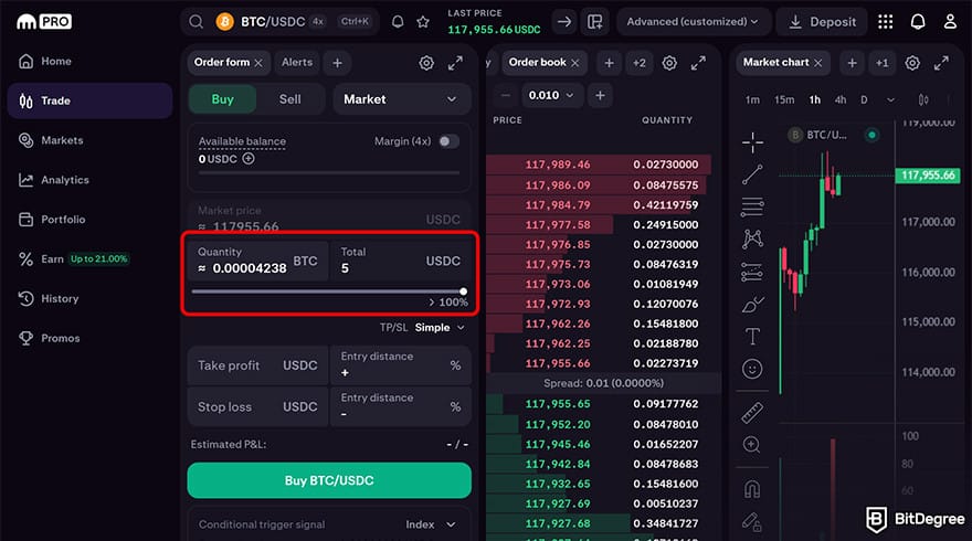 Kraken review: choose trading amount. Kraken review: choose trading amount.