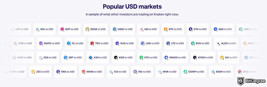 Kraken review: popular USD trading pairs on Kraken. Kraken review: popular USD trading pairs on Kraken.