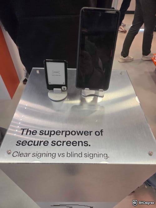 Ledger Nano Gen5 review: live picture from Ledger conference displaying Nano Gen5.