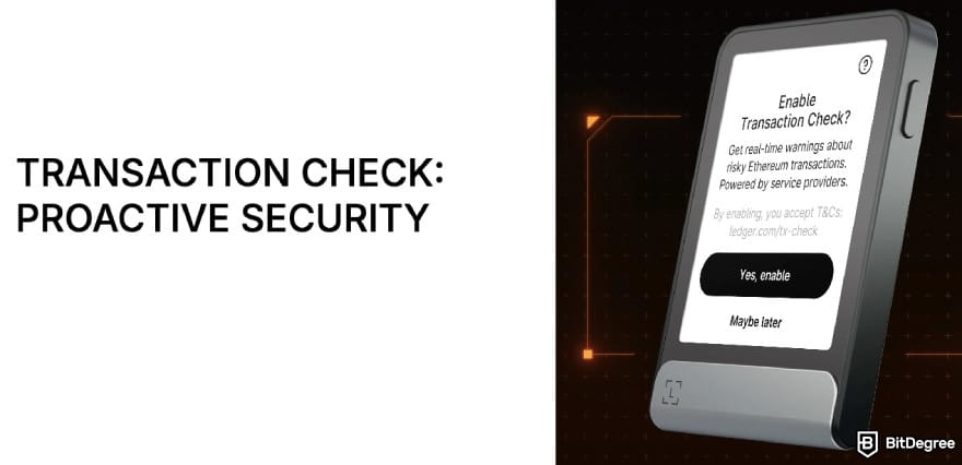 Ledger Nano Gen5 review: Ledger's Transaction Check feature.