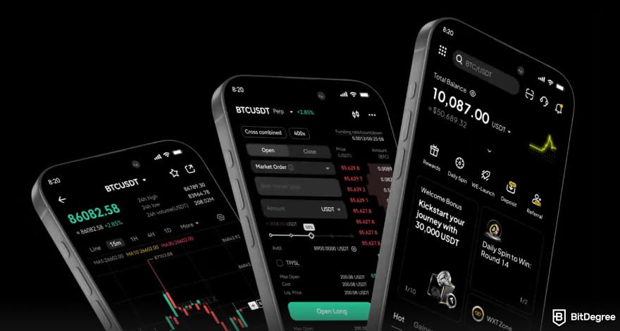 WEEX review: mobile app.